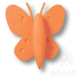 453032ST08 Ручка кнопка детская, бабочка оранжевая 32 мм